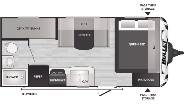 2022 KEYSTONE CROSSFIRE 1700BH, , floor-plans-day image number 0